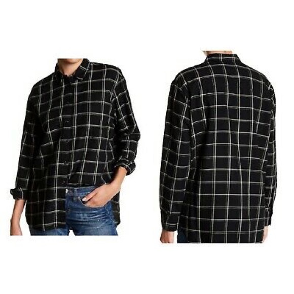 Madewell Tops - Madewell black flannel S24